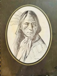 Kuziel Native American Charcoal Print