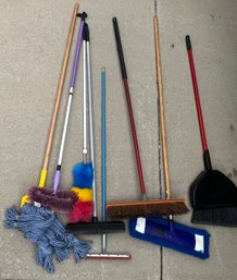 Various Floor Cleaning Tools - Mops, Brooms, Push Brooms!