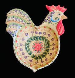 Ceramic Rooster Serving Bowl By Fontana