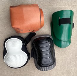 Four (4) Sets Of Knee Pads Of Various Materials For Gardening And DIY