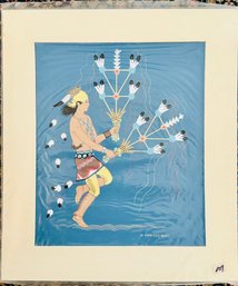 2/2 Harrison Begay Navajo Feather Dancer Silk Screen Print