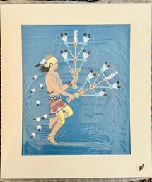 1/2 Harrison Begay Navajo Feather Dancer Silk Screen Print