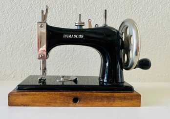 Antique 'Damascus' Hand Crank Child's Sewing Machine