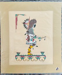 1/2 J.D. Roybal Native Dancer Silk Screen Print