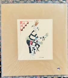 1/2 J.D. Roybal Native Dancer Silk Screen Print