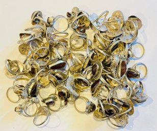 Resellers Lot- 61 Pcs. Of Assorted Sterling Silver Rings