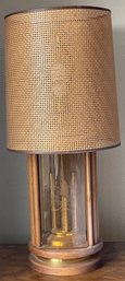 Hardwood & Glass Lamp