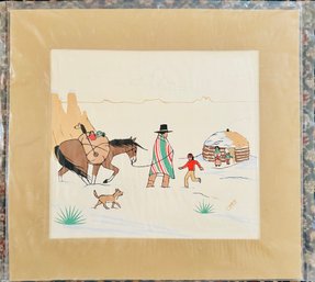 2/2 Robert Chee Navajo Painter Silk Screen Print