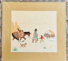 1/2 Robert Chee Navajo Painter Silk Screen Print