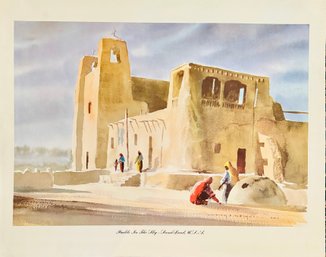 William B. Schimel 'Pueblo In The City - Scenic Land, U.S.A' Poster Print