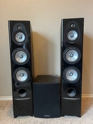 Energy Connoisseur CR-70 Tower Speakers And AudioSource Subwoofer