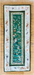 Encased Chinese Silk Needlework Embroidery Piece