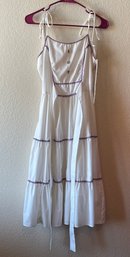 Southern Spring Styled Purple And White Dress With Tie Straps