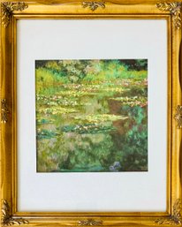Framed Monet 'Water Lillies' Postcard Print