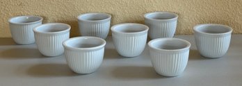 Set Of 8 Crate & Barrel Porcelain Custard Cups