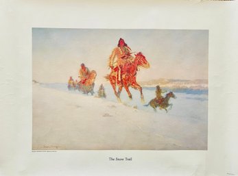 Frederic Remington The Snow Trail Unframed Print
