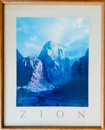 Framed 'Zion National Park' Print Hanging Artwork