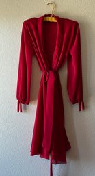 Vintage Red Wrap Dress By Miss Elliette