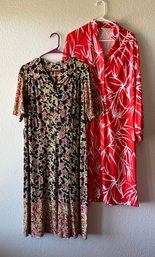 Paisley Floral Midi Dress And Red Birds Of Paradise Midi Dress