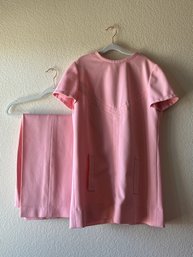 Vintage Bubblegum Pink Shirt And Pant Set