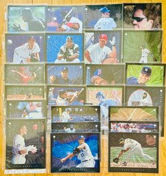 1997 Pinnacle Zenith 8x10 Jumbo Portrait Cards Complete Set 1-24 With Griffey, Jeter, Rodriguez And More!