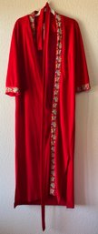 Vintage 60s Red Velour Robe