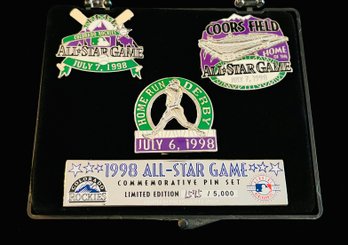 1998 AS All-Star Game 3 Pin Set Colorado Rockies Coors Field MLB