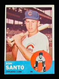 1963 Topps #252 Ron Santo Chicago Cubs Baseball Card