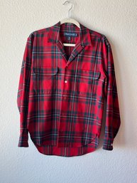 Vintage Ralph Lauren, Wool, Plaid Button Up-made In Italy
