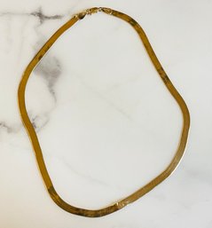 14K Yellow Gold Necklace Omega Style Choker