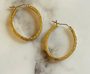 14K Yellow Gold Hoop Earrings
