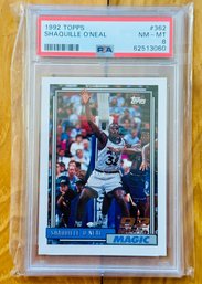 1992 Topps Shaquille ONeal NBA Basketball Orlando Magic PSA8