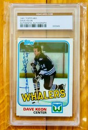 1981 Topps Dave Keon Hockey Whalers Authenticated Autographed Card