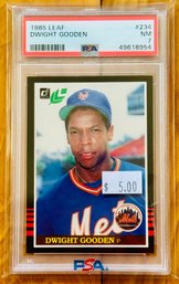 1985 Leaf Dwight Gooden NY Mets MLB Baseball Graded Card PSA NM 7