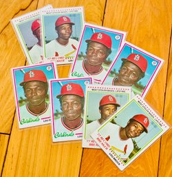 Lot Of 8 Lou Brock St Louis Cardinals Baseball Cards