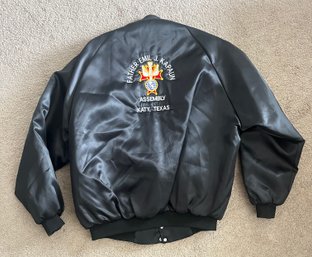 Satin Jacket With Embroidery - Size M