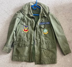 Men's Fatigues Jacket With Air Force Patches - Size M