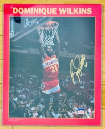 Dominique Wilkins Atlanta Hawks NBA Basketball Autographed 1988 Starline Photo