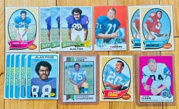 Lot Of Vintage Topps NFL Football Cards Including Deacon Jones, Alex Karras, Alan Page And More