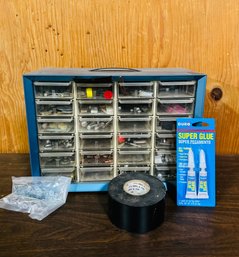Metal Tool Drawer Organizer With Electrical Tape And Super Glue