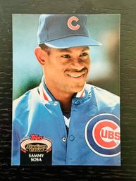 1/2 1992 Sammy Sosa Topps Dob Error Baseball Card