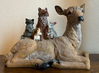 Resin Doe & Woodland Friends Figurine