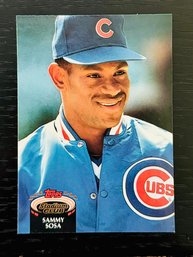 2/2 1992 Sammy Sosa Topps Dob Error Baseball Card
