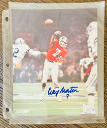 Craig Morton Denver Broncos NFL Football Autographed 8x10 Photo