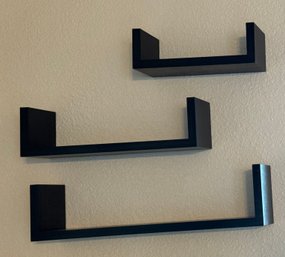 Set Of 3 U-shaped Wall Mount Shelf Display