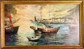 Framed Print On Board Of Nautical Sea Environment