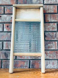 Wood And Glass Small Washboard