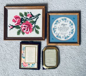 Four Small Framed Wall Art