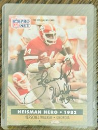 Herschel Walker NFL Pro Set Signed Card