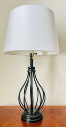 Metal Table Lamp With White Shade 1 Of 2